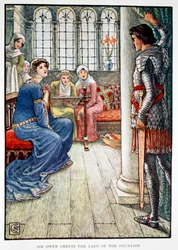 Sir Owen Greets the Lady of the Fountain