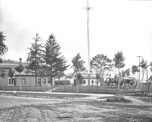 Site of old Fort Wayne, Indiana, USA, c1900