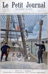 Six Monthly Inspection by Admiral Roustan on Board the Borda