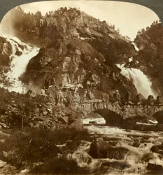 Skarafos and Lotefos Leaping Over Rocks, Western Norway