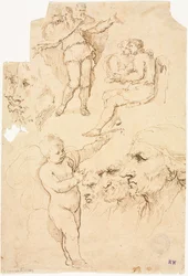 Sketches of Heads and Figures, 1600s