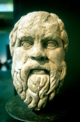 Socrates, Greek Philosopher. Roman Copy of a Lost Greek Original of c370 BC