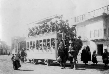 Soldiers from the East Surrey Regiment in Kazimain, en route for Baghdad, Iraq