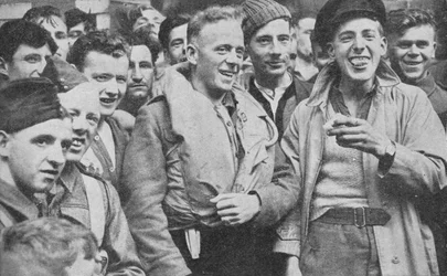 Some of the Survivors of the Arandora Star Landing at a Scottish Port