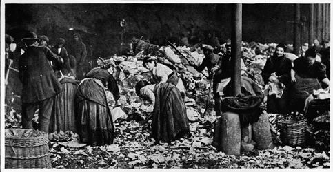 Sorting a Dust Heap at a County Council Depot, London