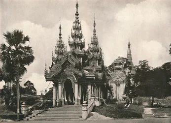 South Entrance to Shwe Dagon Pagoda, Rangoon, 1900