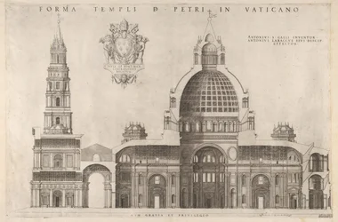 Speculum Romanae Magnificentiae: Design for the Basilica of St. Peters in the Vatican, 1514