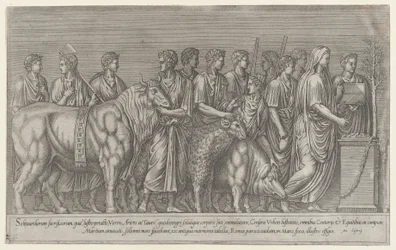 Speculum Romanae Magnificentiae: Sacrifice on the Campus Martius, 16th Century