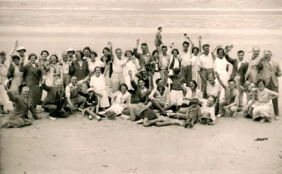 Sports day for the Gloucester Hotel party on La Publente Beach, Jersey