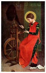 St. Elizabeth of Hungary Spinning Wool for the Poor