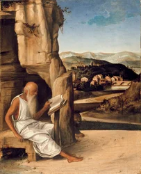 St Jerome Reading in a Landscape