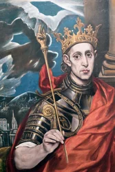 St Louis, King of France, by a follower of El Greco, exhibited in the El Greco museum, Toledo, Toledo Province, Castilla-La Mancha Spain