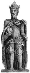 Statue of Charlemagne, St Julien le Pauvre, Paris