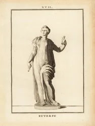 Statue of Euterpe, muse of music in Greek mythology