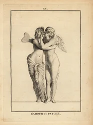 Statue of Eros and Psyche Kissing