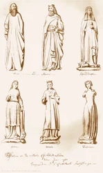 Statues on the Outside of Guild Hall