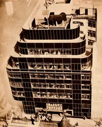 Steel, concrete and glass, make modern buildings