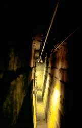 Steep Internal Stairway Inside the Great Pyramid, Gizeh, Egypt