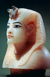 Stopper from one of the canopic urns from the tomb of Tutankhamun, 18th Dynasty