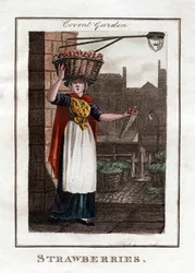 Strawberries, Covent Garden, London, 1805