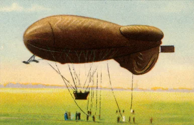 Streamlined Barrage Balloon with Basket