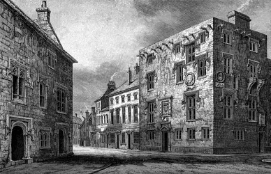 Street in Galway, showing the house of Thomas Lynch