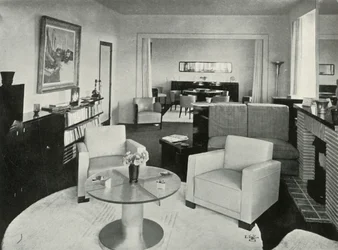 Studio and dining-room in house in Brussels, 1937