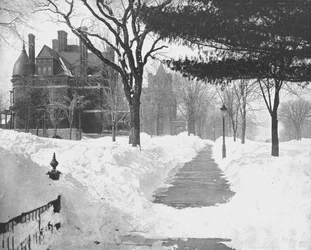 Summit Avenue in Winter, St Paul, Minnesota, USA