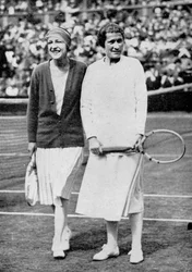 Suzanne Lenglen and Elizabeth Ryan Before Their Last Singles Match at Wimbledon