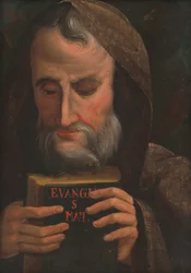 Saint with Gospel