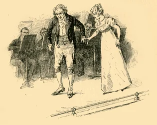 Taking his hand, turned him round to the audience, 1907