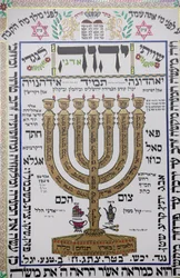 Talmud Artwork in Herzliya Synagogue, Herzliya, Israel