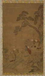 Tapestry: Five Sages in a Garden under Pines