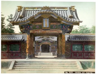 Temple Gate, Shiba, Tokyo, Japan, Early 20th Century