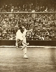 Tennis match on Centre Court at Wimbledon