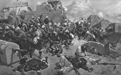 The Afghan War, 1878-80: 91st Highlanders and the 2nd Gurkas Storming Gandia Mullah, 1901