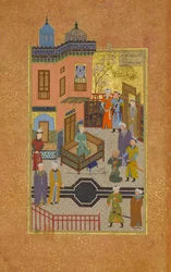 The Beggar who Professed his Love for a Prince, Folio 28r from a Mantiq al-tair