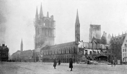 The Belfry and Cloth Hall of Ypres, Belgium
