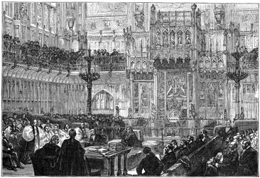 The Bishop of Peterborough addressing the House of Lords