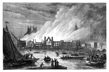 The Burning of the Houses of Parliament, London