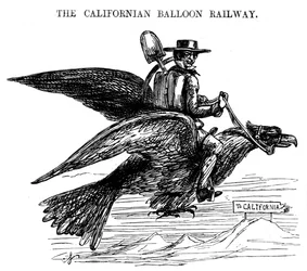 The Californian Balloon Railway, a novel way of travelling to the Californian Gold Rush, 1849