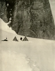 The Camp Under the Granite Pillar, Half a Mile from the Lower Glacier Depot