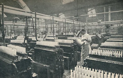 The Candle-moulding Room, c1917