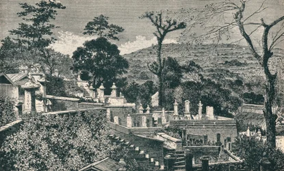 The Cemetery Hill at Nagasaki, Japan, Before the Modern Expansion of the Town