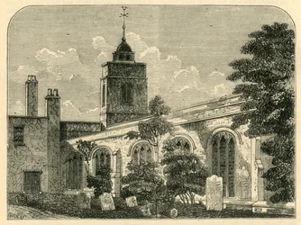 The Church of Allhallows, Barking, in 1750, c1872