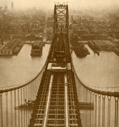 The Delaware River Suspension Bridge, c1930