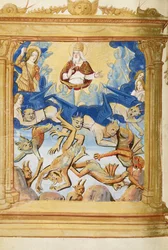 The Fall of Lucifer. From Book of Hours, c. 1500