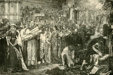 The Florentines Renouncing The Vanities by Order of Savonarola
