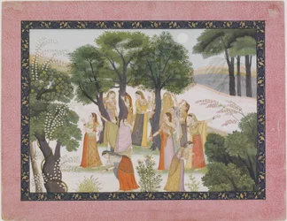 The Gopis Search for Krishna from a Bhagavata Purana, ca. 1780