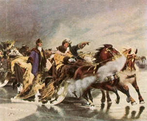 The Great Elector crossing the Curonian Lagoon, January 1679, 1936